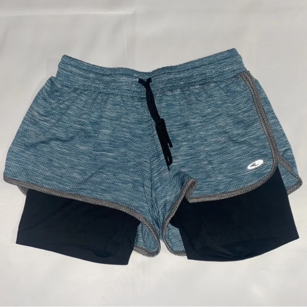 C9 By Champion Blue Duo Dry Athletic Shorts w/ Black Tight Compressions Attached